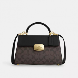 54% Off Coach Eliza Top Handle In Signature Canvas @ Coach Outlet