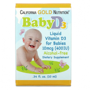 California Gold Nutrition, 婴儿液体维生素 D3,10 微克(400 国际单位),0.34 液量盎司(10 毫升)