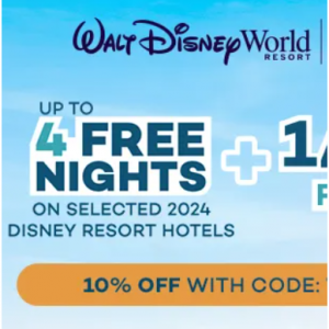 Walt Disney World - up to 4 free nights @Attraction Tickets Direct