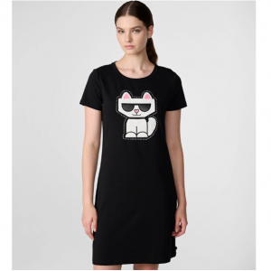 Karl Lagerfeld Paris Choupette 女士T恤连衣裙
