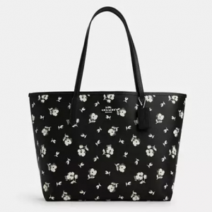 70% Off Coach City Tote With Floral Print @ Coach Outlet