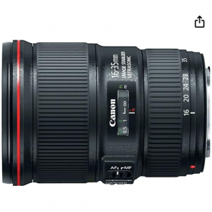 Amazon - Canon EF 16-35mm f/4L is USM廣角變焦鏡頭 9518B002, 黑色，5.8折 