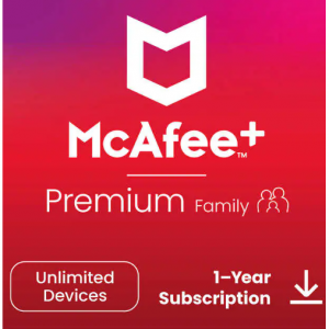 $20 off McAfee + Premium Family, Unlimited Devices, 1-Year Subscription (E-delivery) @Costco