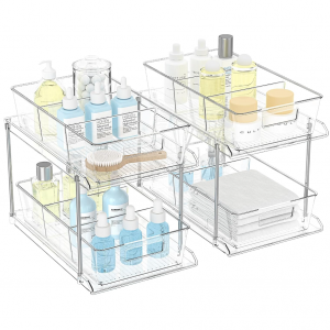StoreHappily 2 Pack 2 Tier Clear Organizer @ Amazon
