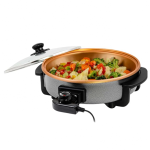 OVENTE Electric Skillet and Frying Pan, 12 Inch Round Cooker with Nonstick Coating @ Amazon