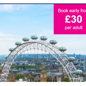 Standard Tickets from £30 per adult @London Eye