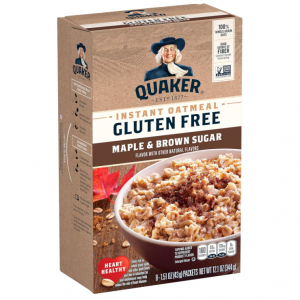 Quaker, Gluten Free Instant Oatmeal, Maple & Brown Sugar, 8 Ct @ Amazon