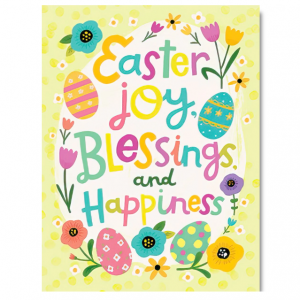 异想天开的鲜花和复活节彩蛋复活节便条卡套装