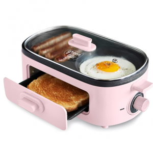 GreenLife 3-in-1 Breakfast Maker Station, Healthy Ceramic Nonstick Dual Griddles @ Amazon