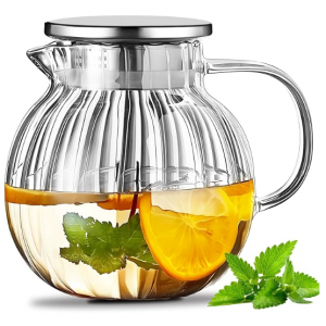 Dicosky Borosilicate Glass Tea Kettle 44oz/1300ml Glass Tea Pot with Lid @ Amazon