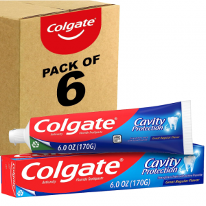 Colgate Cavity Protection Toothpaste with Fluoride - 6 Ounce (Pack of 6) @ Amazon