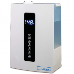 Lasko UH300 Warm and Cool Humidistat and Timer, 4.9L Tank, No Filter, White @ Amazon