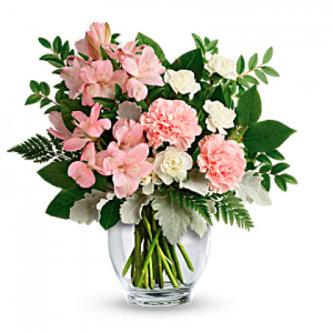 Teleflora's Whisper Soft Bouquet花束，Standard