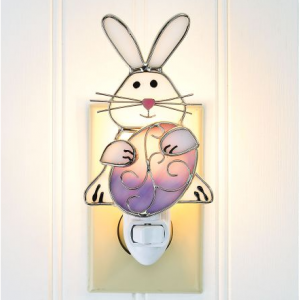 彩色玻璃兔子小夜灯