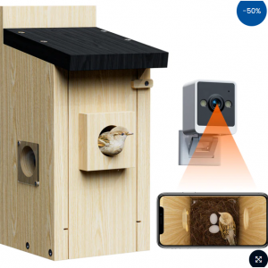 50% off Campark BH10 3MP Smart Wooden Bird House with Camera Two-way Audio Night Vision @Campark