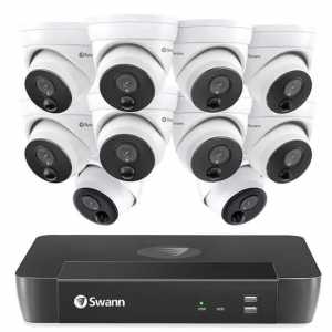 $170 off SWANN 4K UHD 16-Channel 10-PoE Dome Cameras 2TB NVR Wired Security System @Costco