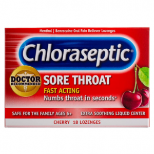 Chloraseptic Sore Throat Lozenges, Cherry 18 Count @ Amazon