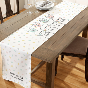 复活节兔子家庭个性化桌布