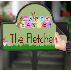 复活节快乐个性化磁性花园标志