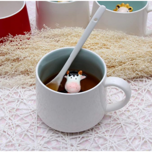 ZaH Coffee Mug Cartoon Animal Ceramic Cup Christmas Birthday Gift for Kids Boys Girls Cow @ Amazon