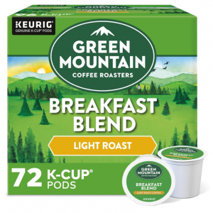 Green Mountain Coffee Roasters Breakfast Blend Single-Light Roast Coffee, 72 Count @ Amazon