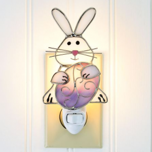 彩色玻璃兔子小夜灯