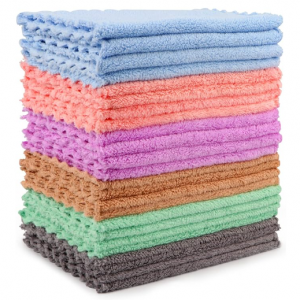 HOMEXCEL 珊瑚絨吸水快幹多用清潔毛巾 24條 @ Amazon