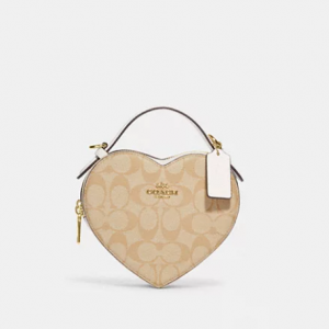 Coach Heart Crossbody In Signature Canvas