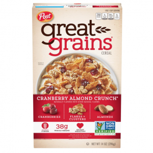 Great Grains Cranberry Almond Crunch Cereal, 14 OZ Box @ Amazon