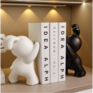 可爱兔子书挡 - 陶瓷 - 银色 - 2 种颜色 - 2 件套