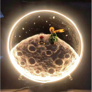 小王子月亮灯 - 粘土 - USB - 夜灯 - DIY