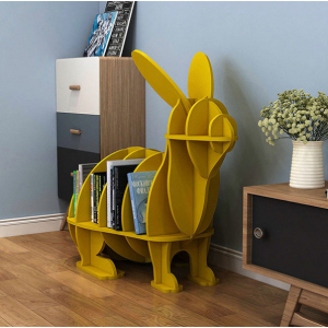 兔子书架 - 木塑复合材料 - 黄色 - 红色 - 3 种颜色 - 2 种尺寸