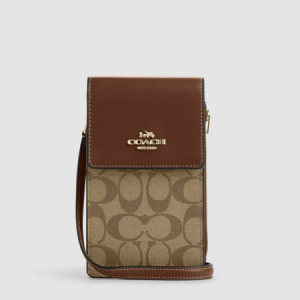 COACH OUTLET North South Phone Crossbody In Signature Canvas