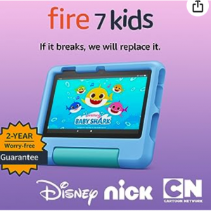 42% off Amazon Fire 7 Kids tablet, ages 3-7 @Amazon