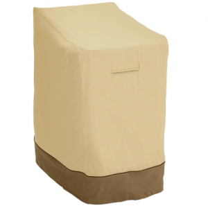 Classic Accessories Veranda Water-Resistant 25.5 Inch Stackable Patio Chair Cover, Pebble @ Amazon