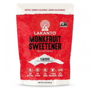 Lakanto Classic Monk Fruit Sweetener with Erythritol (Classic White - 3 lb) @ Amazon