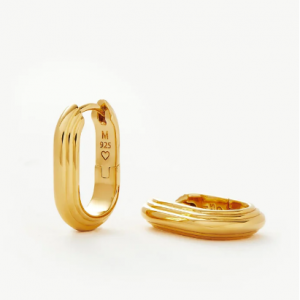 Missoma Zenyu Link Ridge Ovate Hoop 耳环