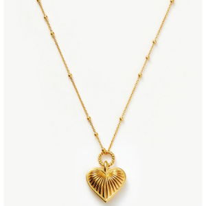Missoma Ridge Heart Charm Pendant 项链