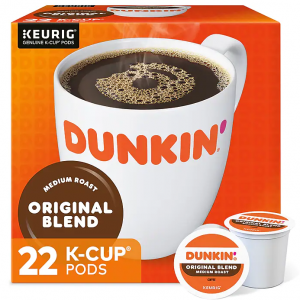 Dunkin' Original Blend Coffee Keurig® K-Cup® Pods, Medium Roast, 22/Box @ Staples