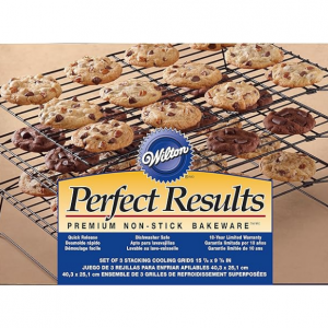 Wilton Perfect Results 3-Tier Cooling Rack, Non-Stick Cookie Cooling Rack, Steel, Black @ Amazon
