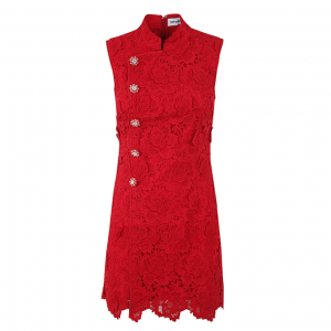 Self-Portrait Lace-Detailed Mini Dress