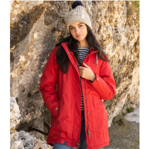 25% Off Eva Long Coat - Red @ Lighthouse Clothing
