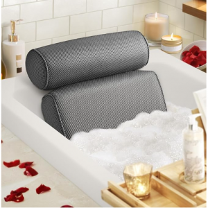 LuxStep Bath Pillow Bathtub Pillow with 6 Non-Slip Suction Cups,14.6x12.6 Inch @ Amazon