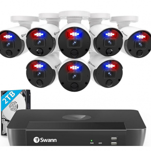 Sam's Club - Swann 16 通道 8 摄像头 4K 专业执法者系列 2TB PoE Cat5 NVR 安全系统，直降$100 