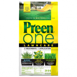 Preen 2164169 One LawnCare Weed & Feed-Covers 5,000 sq. ft, 18 lb @ Amazon