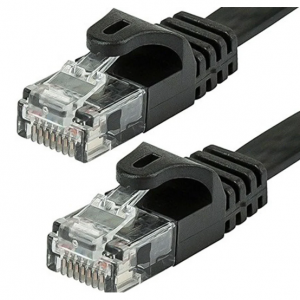 34% off Monoprice Cat5e 3ft Black Flat Patch Cable, UTP, 30AWG, 350MHz @Monoprice 