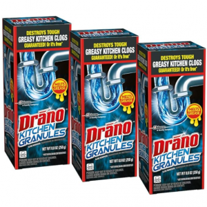 Drano 廚房管道疏通劑3盒 均價$2.62/盒 @ Amazon
