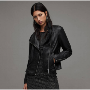 Allsaints Ellis Funnel Neck Leather 皮革夾克