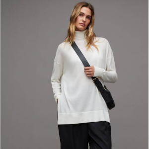 Allsaints Gala Roll Neck Relaxed Merino Sweater