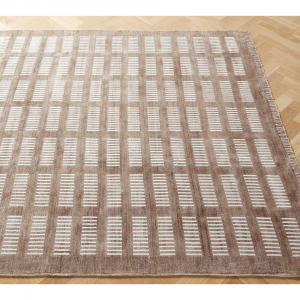 ALIZE 手工粘胶浅棕色小地毯 6'X9'